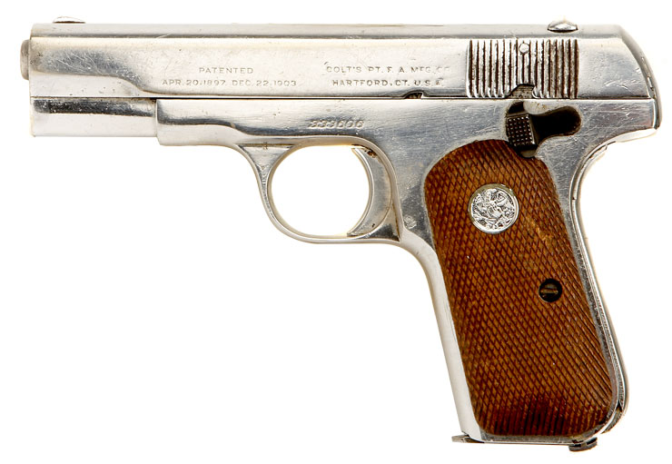 Deactivated Plated Colt Automatic .32 Rimless Smokelss Pistol Model 1903